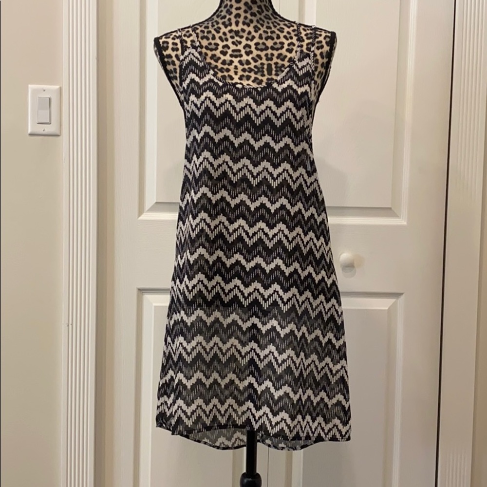 Miken Chevron Swimsuit Swimwear Bikini Coverup NWT